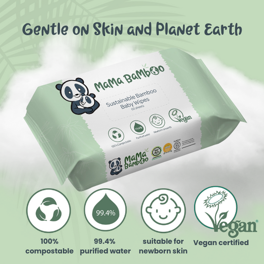 Mama Bamboo Sustainable Baby Wipes DS