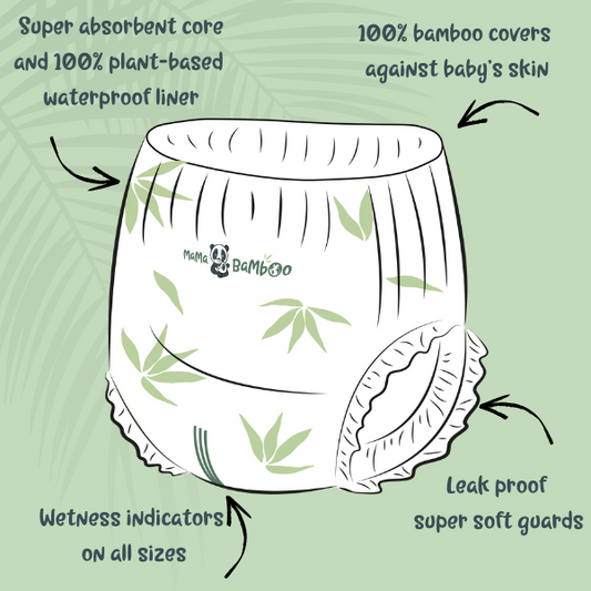 Mama Bamboo Sustainable Pull-Up Nappy Pants DS
