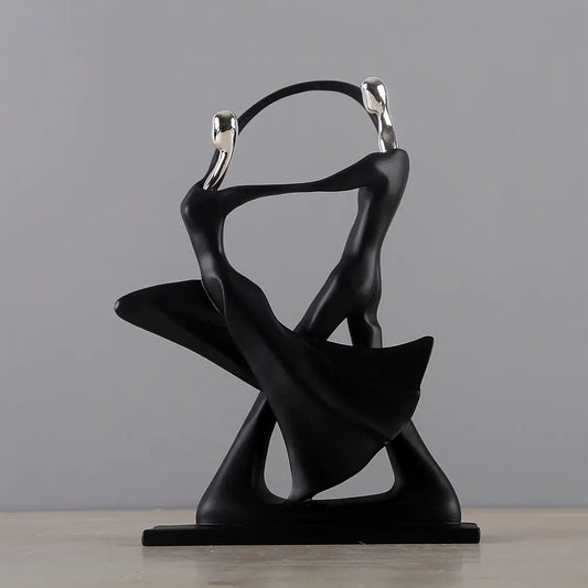 Nordic Resin Couple Figurine – Modern Romantic Home Décor
