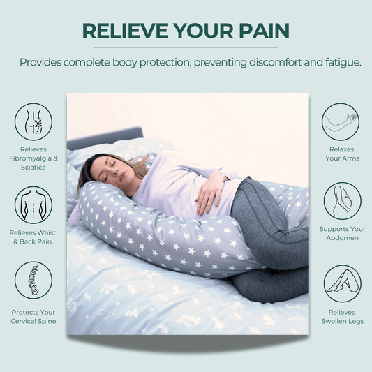 9 Foot Maternity Pillow And Case Light Blue
