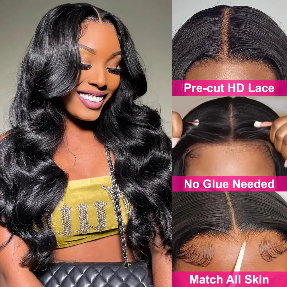 Loose Body Wave Human Hair Wigs 40 Inch 5x5 Glueless Wigs Ready To Wear 100% Human Hair 200 Density Glueless Brazilian Wigs sale