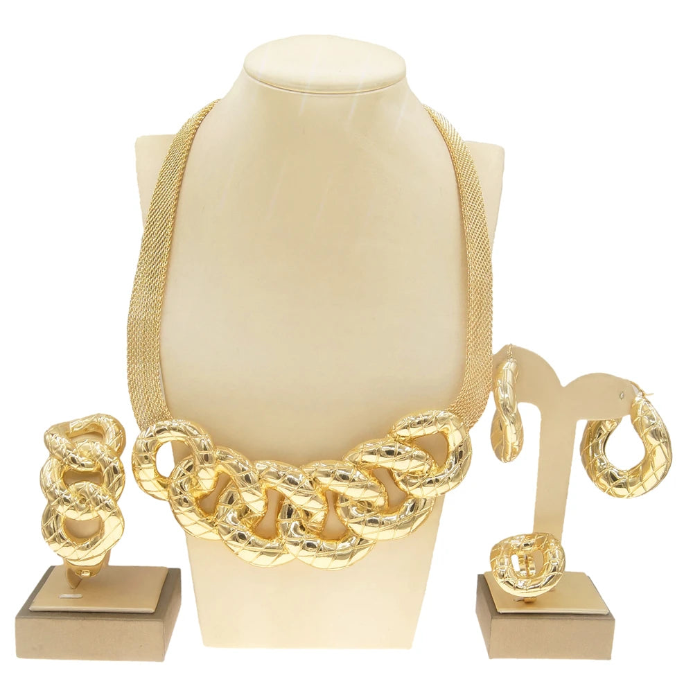 Gold Plated Pendant Jewelry Set