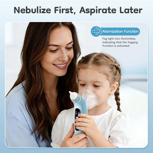 MAMIJOY 2-in-1 Baby Electric Nasal Aspirator&Nebulizer Function 6 Suction Modes& Child's Music Baby Nebulizer&Nose Cleaner U95