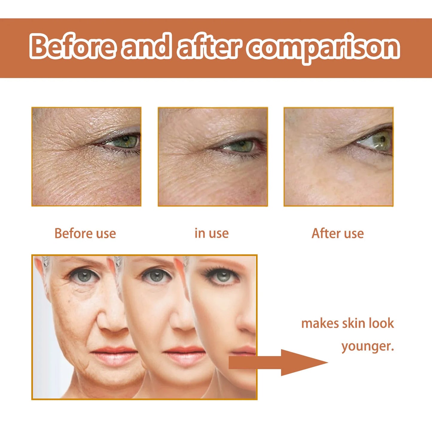 Eelhoe 30ml Hyaluronic Acid Facial Serum Reduce Wrinkles Crow'S Feet Improve Dullness Pore Shrink Skin Moisturizing Face Serum