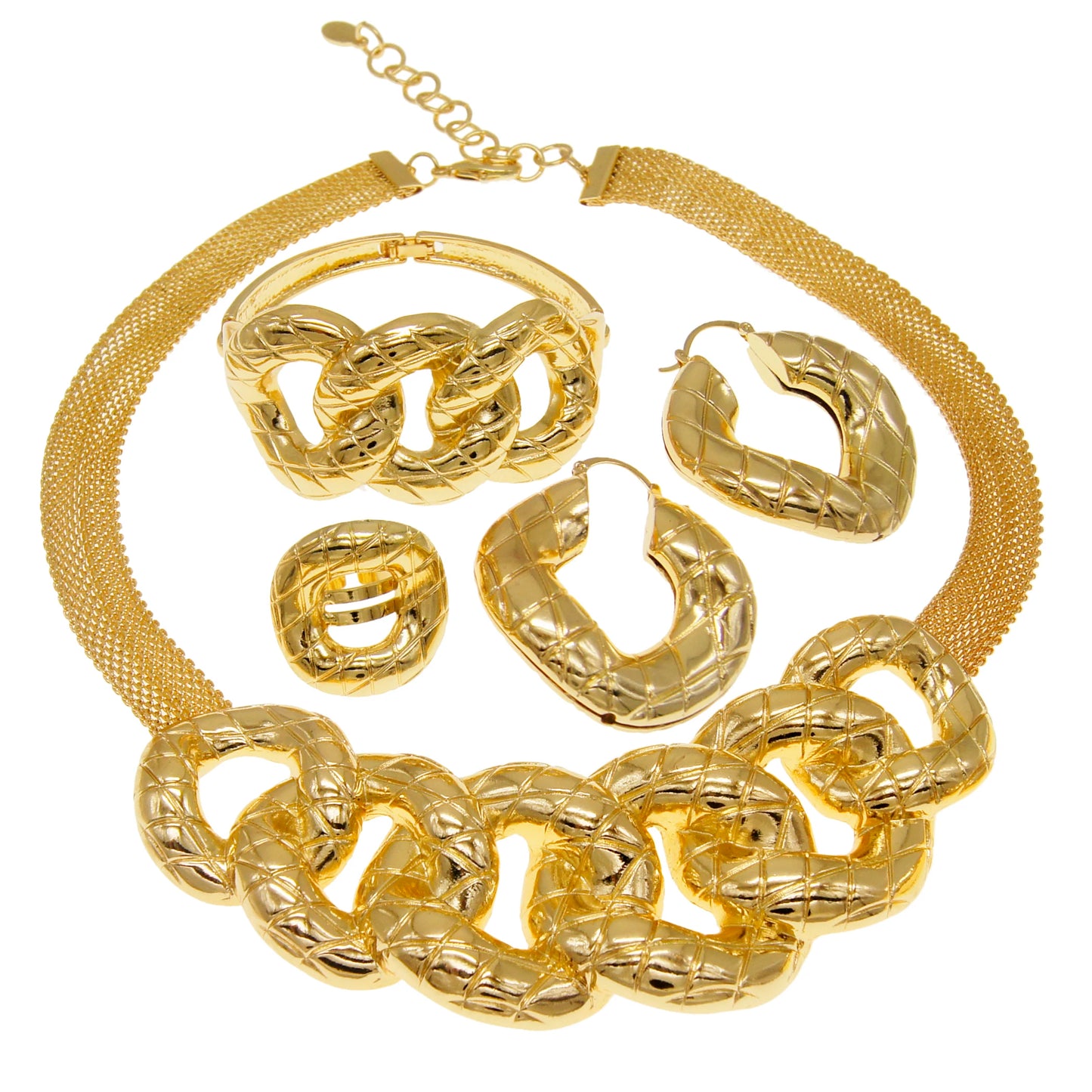 Gold Plated Pendant Jewelry Set