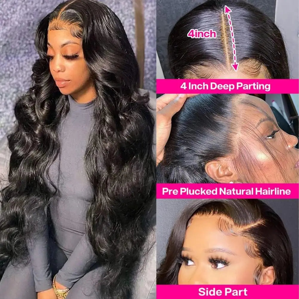 Loose Body Wave Human Hair Wigs 40 Inch 5x5 Glueless Wigs Ready To Wear 100% Human Hair 200 Density Glueless Brazilian Wigs sale