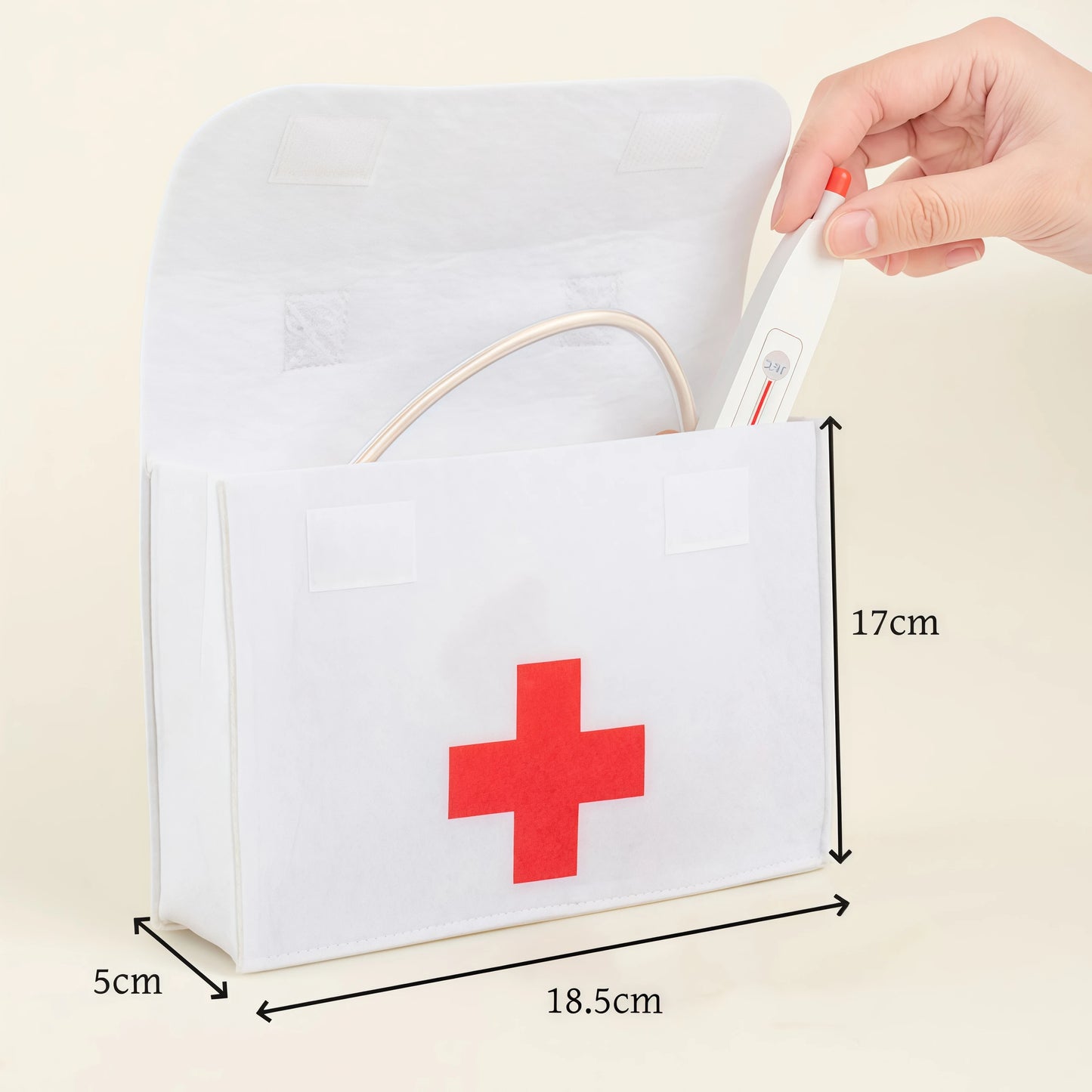 Wooden Doctor Kit For Kids,Pretend Playset For Toddlers With Medical Bag For Boys and Girls Fun Role Playing Game
