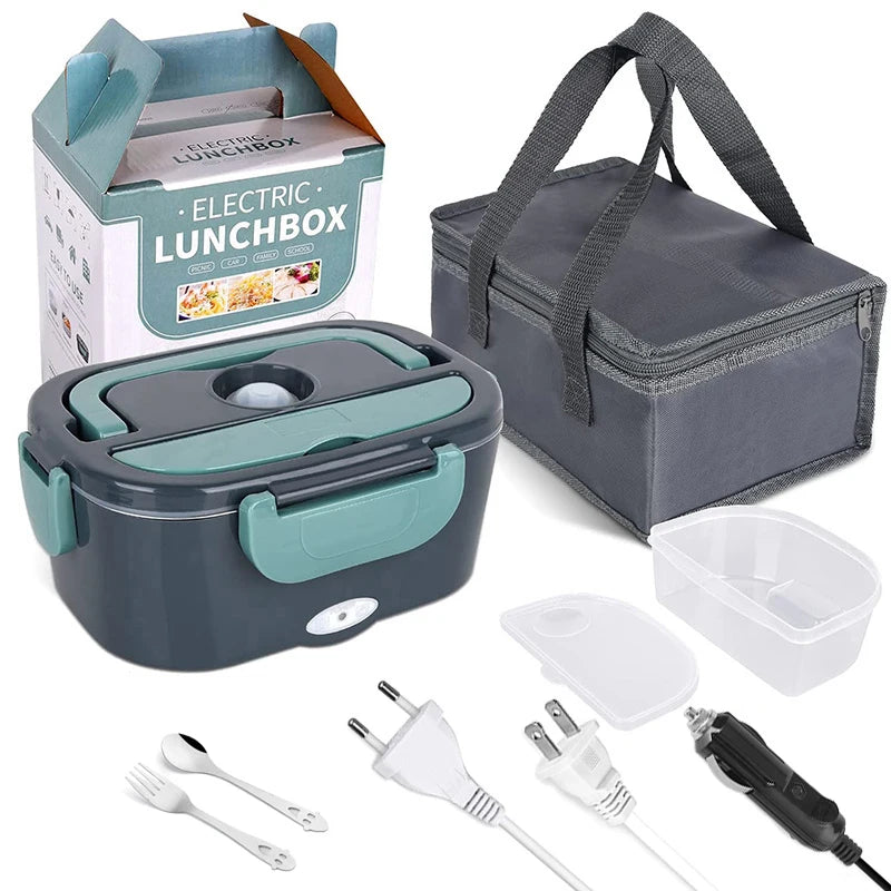 2 in 1 Car Home Portable Electric Lunch Box 12V/24V/110V/220V