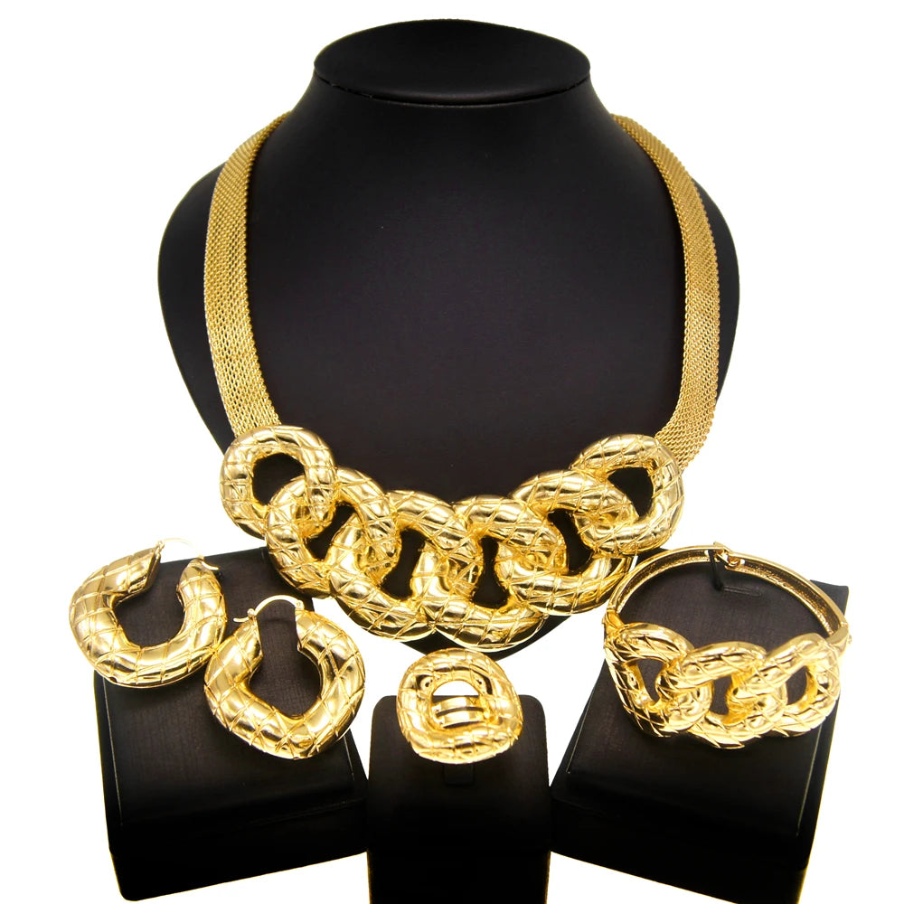 Gold Plated Pendant Jewelry Set