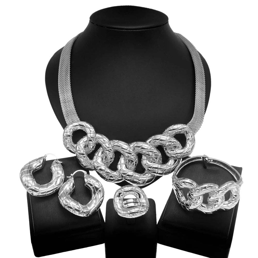 Gold Plated Pendant Jewelry Set