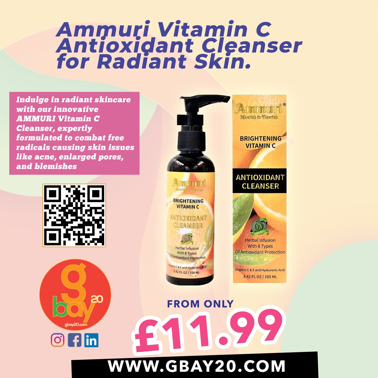 Ammuri Vitamin C Antioxidant Cleanser for Radiant Skin