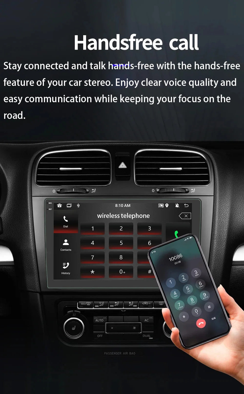 MTIJIEY 4+64G 8Core Android13 Carplay Car Radio For Honda CR-V 3 RE CRV 2007-2011 Multimedia Video Player 2 Din Navigation GPS