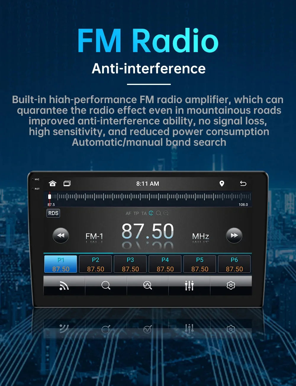 MTIJIEY 4+64G 8Core Android13 Carplay Car Radio For Honda CR-V 3 RE CRV 2007-2011 Multimedia Video Player 2 Din Navigation GPS