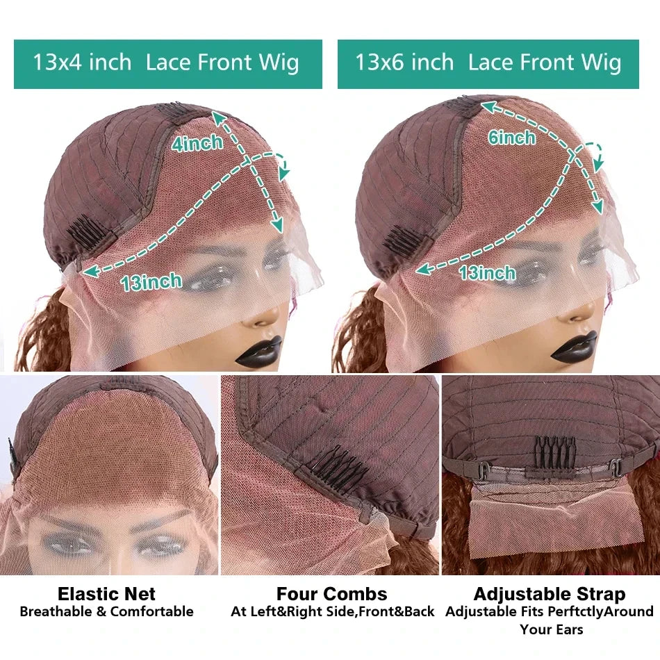Mossily Chocolate Brown Wigs 13x6 HD Lace Front Human Hair Wig For Women Brazilian 220% Body Wave Brown Colored Lace Front Wig