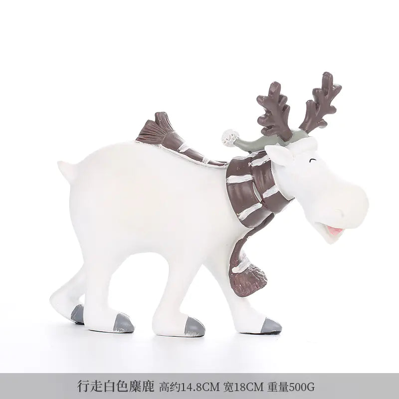 Nordic Elk Decorative Resin Figurine β Pastel Home Ornament (3 Colours)