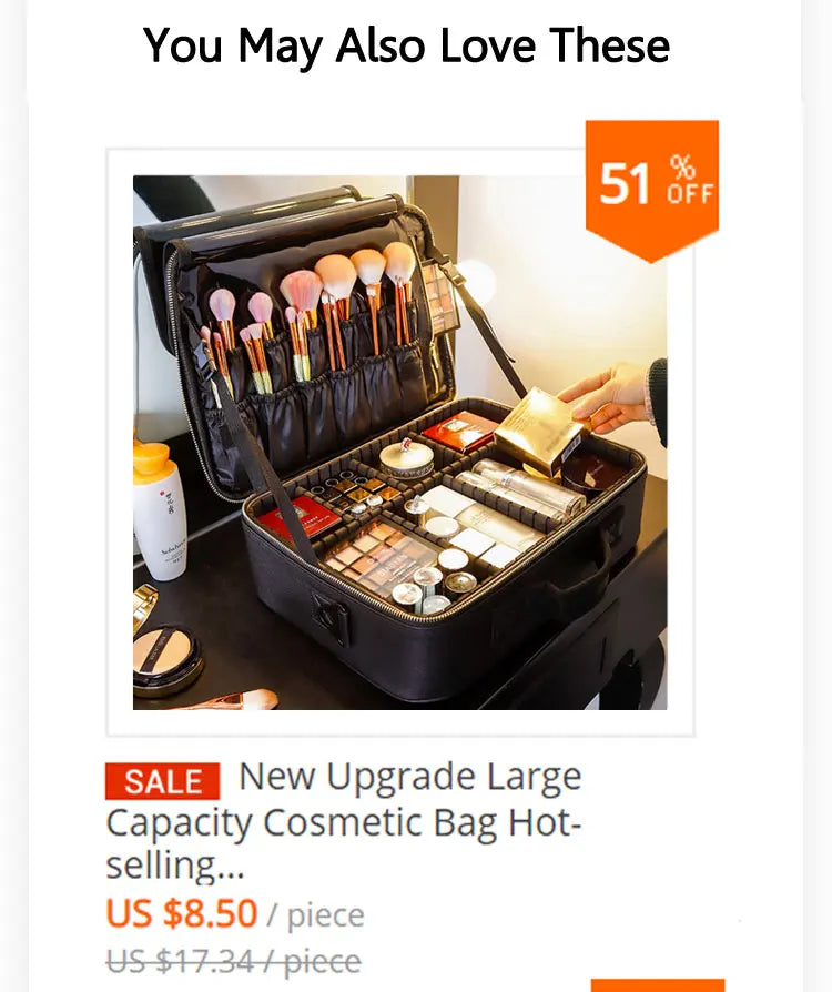 Waterproof PU Leather arge Capacity Storage Make up Cosmetic Bag