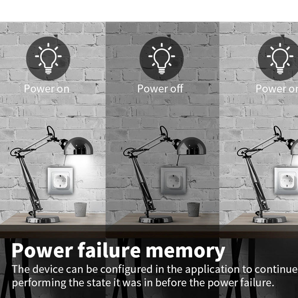 Tuya Smart Wifi Plug 16A/20A EU Outlet 3680W Power Meter Wireless Remote Control Smart Socket Compatiable With Alexa