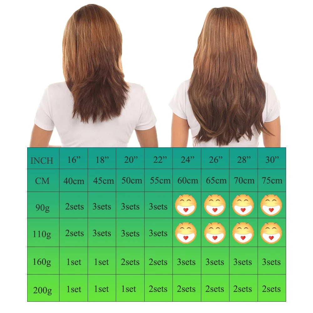 Doreen 160G 200G 240G Volume Series Brazilian Machine Remy Straight Clip In Human Hair Extensions Full Head 10Pcs 16 to 24 Inch
