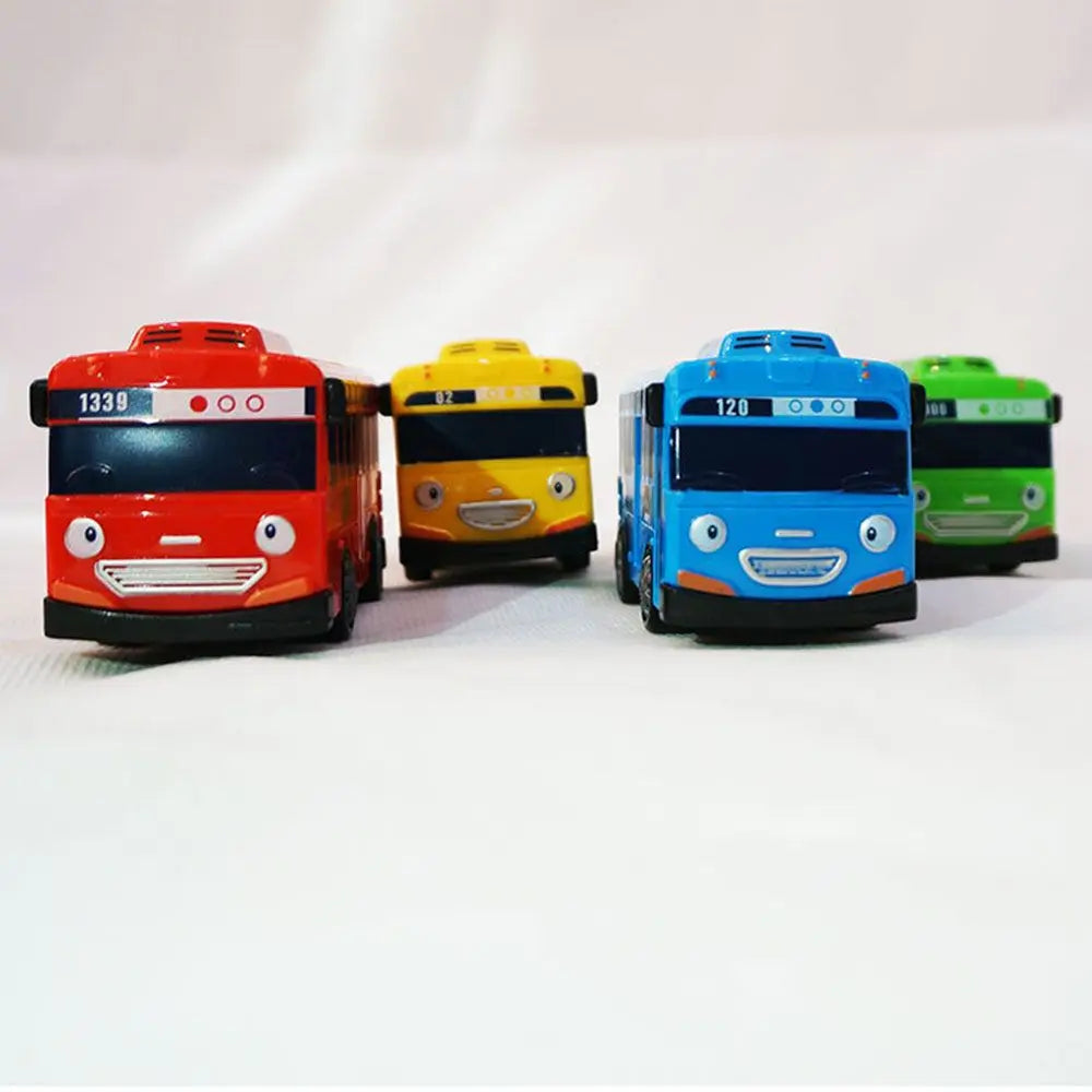 Korean Anime Model Buses Children Educational Toys Cartoon TAYO Bus Car Mini Pull Back Bus Toys Kids Birthday Toy Gifts