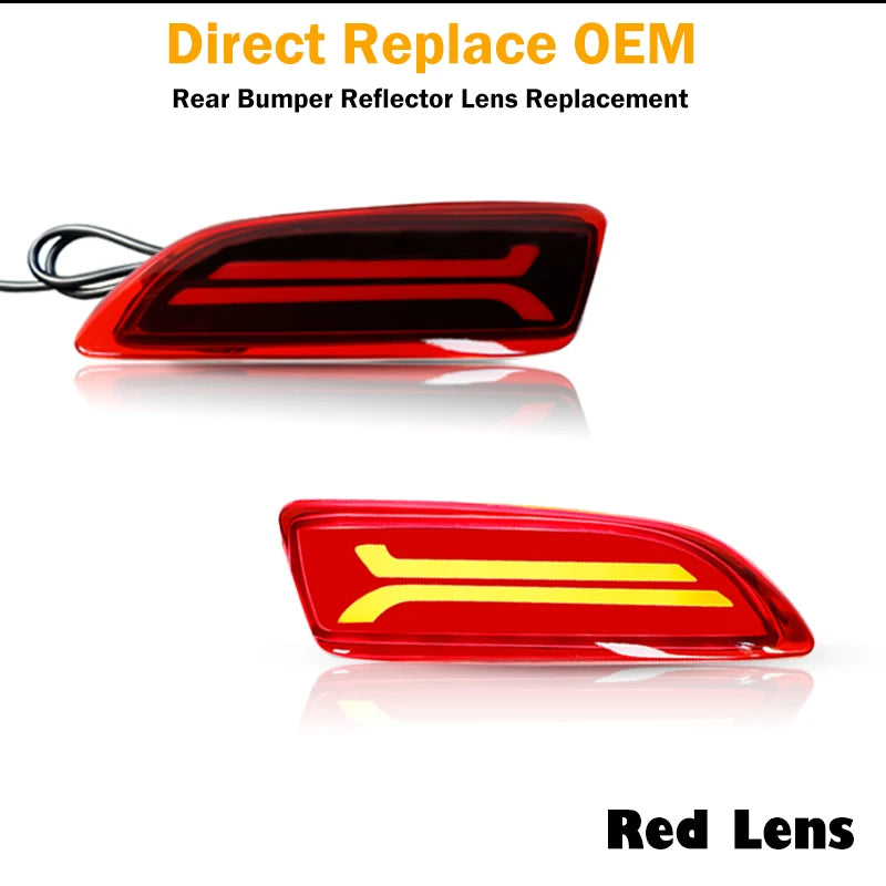 iJDM LED Bumper Reflector Lights For 2011-2013 Toyota Corolla Lexus CT200h Function as Tail,Brake & Rear Fog Lamps,Turn Light