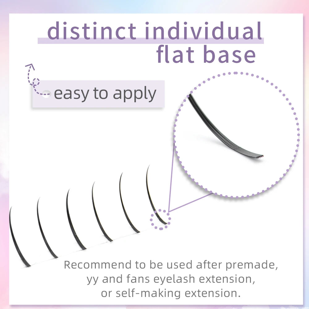 NAGARAKU A-Shape Tapered Flat Base Fluffy Eyelash Extension Spikes – Matte Cluster Makeup