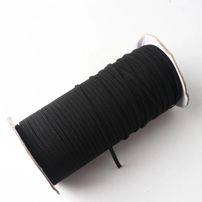 5M High Elastic Mask Band – Nylon-Like Rubber Rope for Sewing, DIY Clothing, and Home Accessories (3mm–12mm