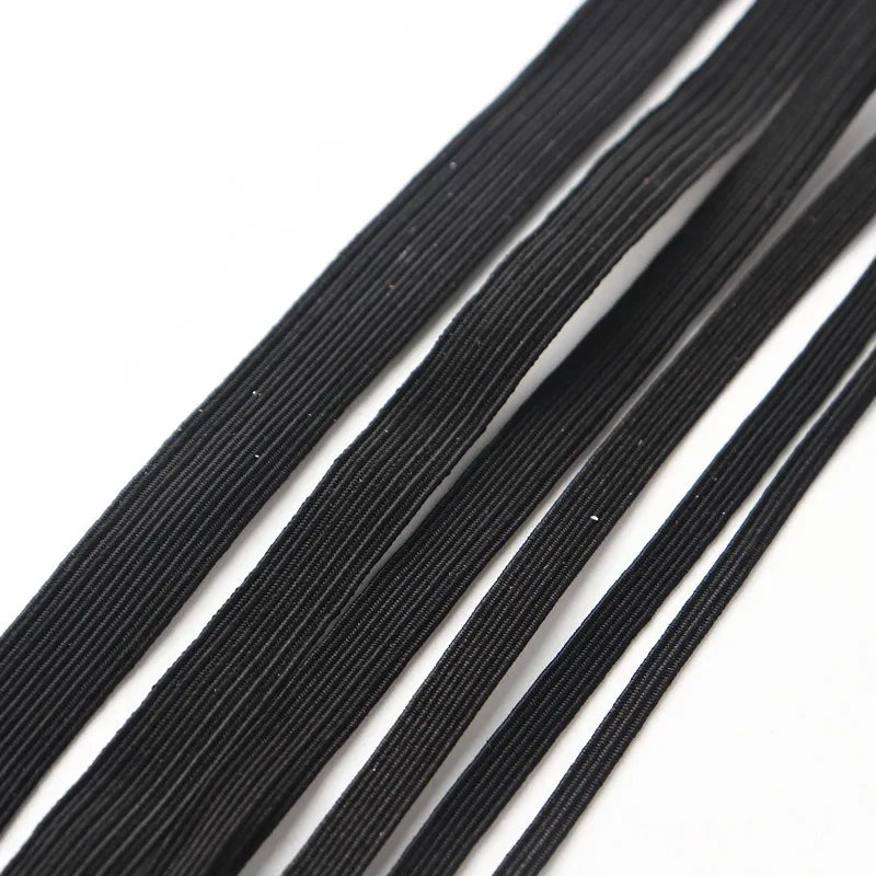 5M High Elastic Mask Band – Nylon-Like Rubber Rope for Sewing, DIY Clothing, and Home Accessories (3mm–12mm