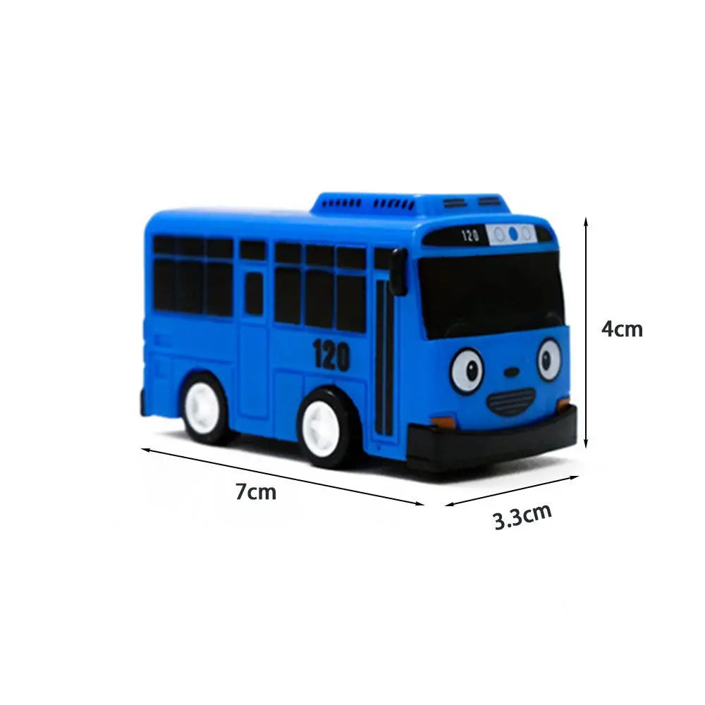 Korean Anime Model Buses Children Educational Toys Cartoon TAYO Bus Car Mini Pull Back Bus Toys Kids Birthday Toy Gifts