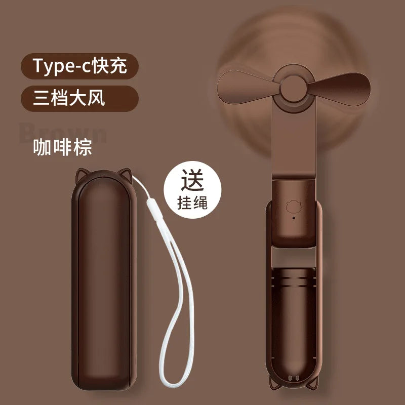 Cross-border Explosion Handheld Folding Small Fan Usb Portable Small Fan