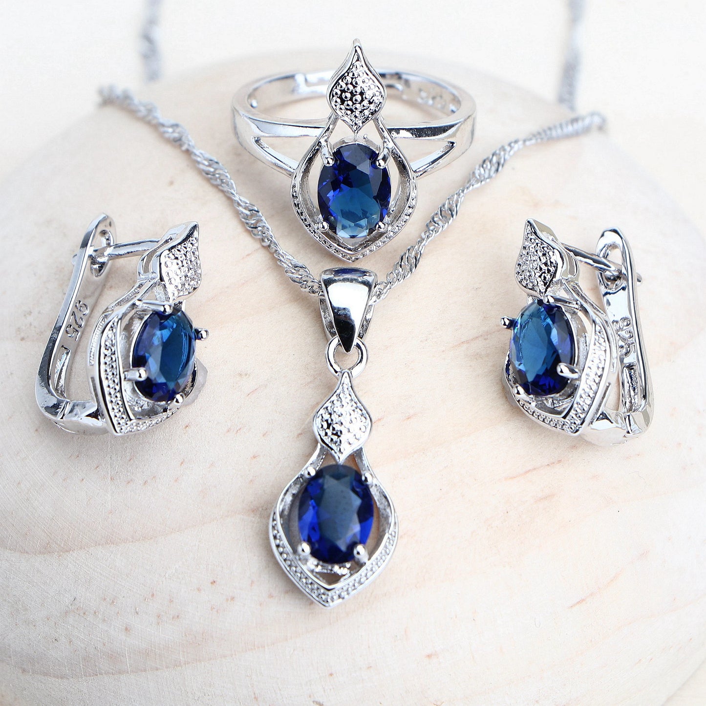 Blue Cubic Zirconia Costume Jewellery
