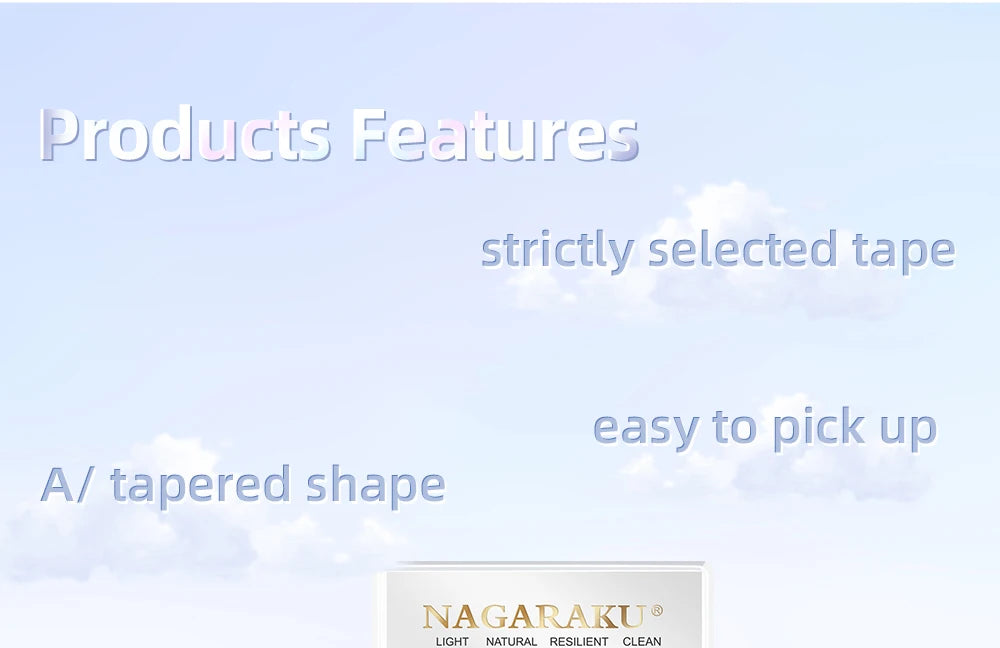 NAGARAKU A-Shape Tapered Flat Base Fluffy Eyelash Extension Spikes – Matte Cluster Makeup