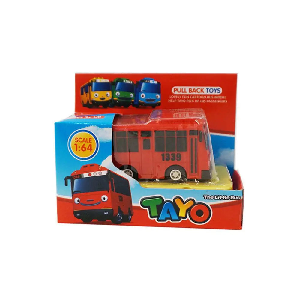 Korean Anime Model Buses Children Educational Toys Cartoon TAYO Bus Car Mini Pull Back Bus Toys Kids Birthday Toy Gifts
