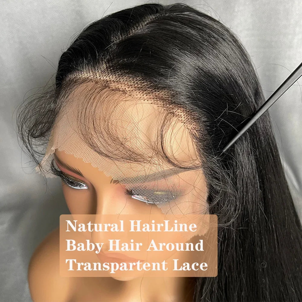 Full Lace Glueless Human Brazilian Straight Lace Frontal Wig 250 High Density
