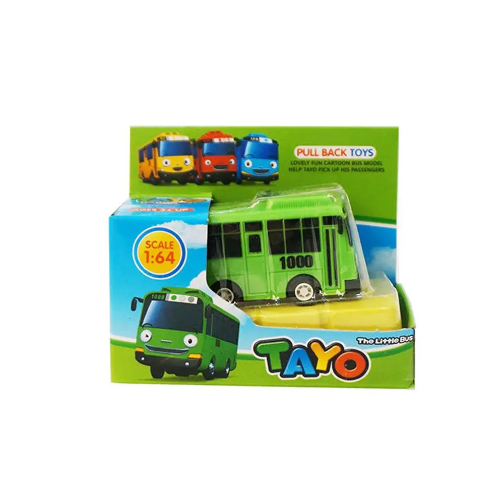 Korean Anime Model Buses Children Educational Toys Cartoon TAYO Bus Car Mini Pull Back Bus Toys Kids Birthday Toy Gifts