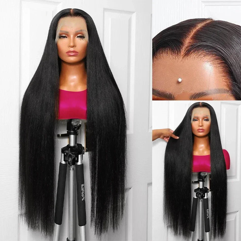 Full Lace Glueless Human Brazilian Straight Lace Frontal Wig 250 High Density