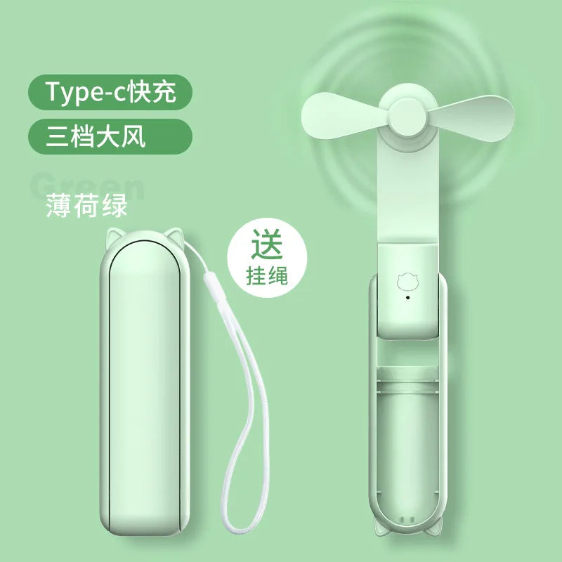 Cross-border Explosion Handheld Folding Small Fan Usb Portable Small Fan