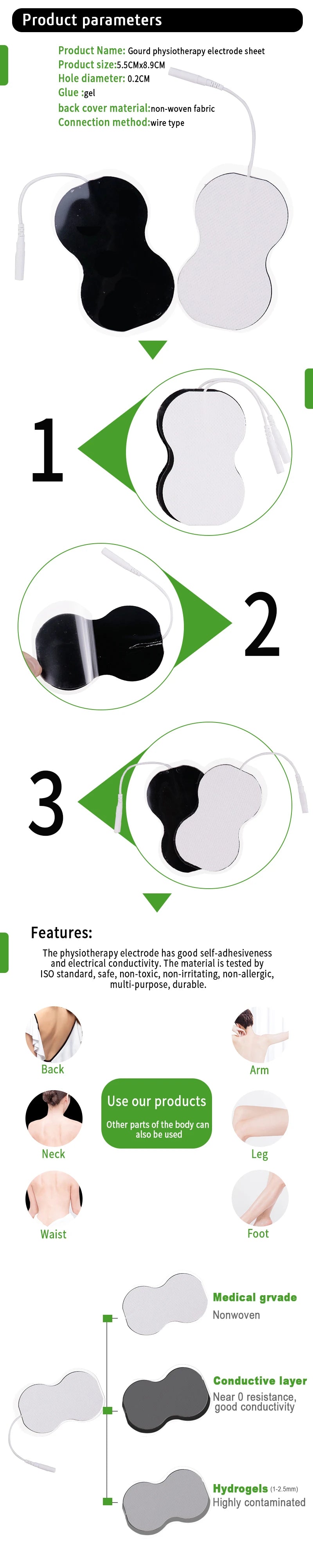 Electrode Gel Patch Pads For Massager
