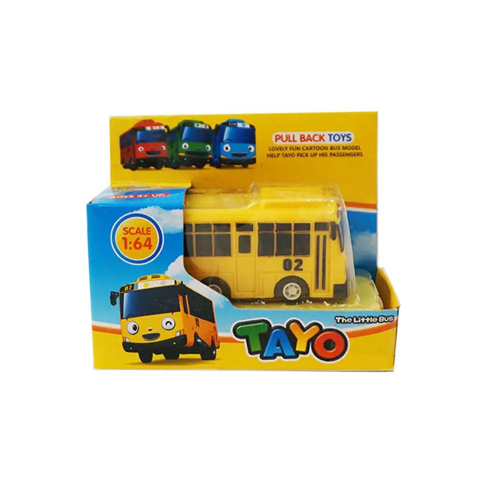 Korean Anime Model Buses Children Educational Toys Cartoon TAYO Bus Car Mini Pull Back Bus Toys Kids Birthday Toy Gifts