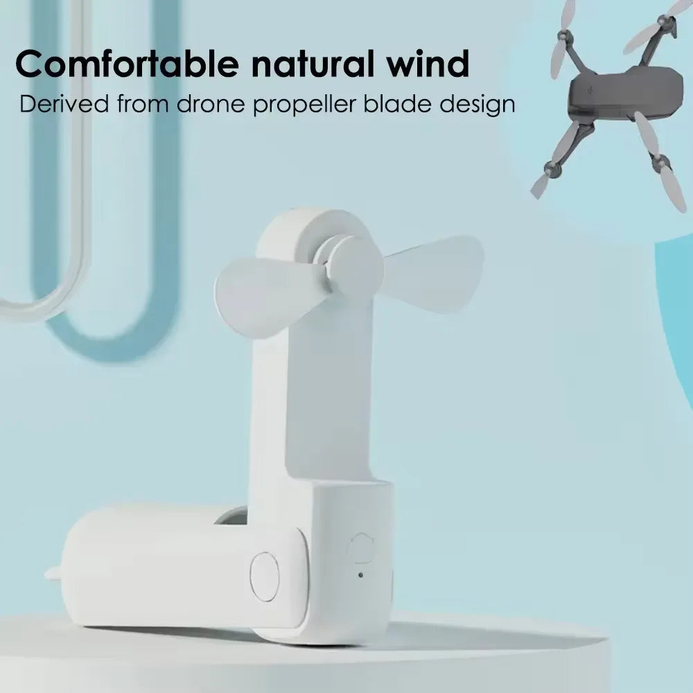 Handheld USB Portable Fan With Power Bank
