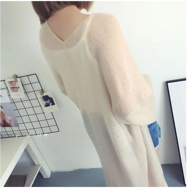 Long Summer Knitted Cardigan