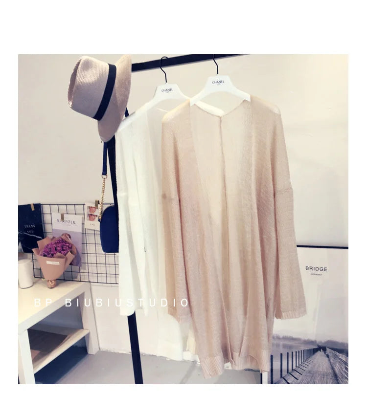 Long Summer Knitted Cardigan