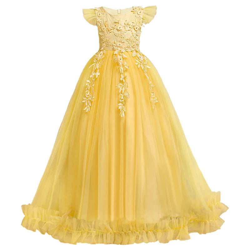 Kids Flower Lace Dresses