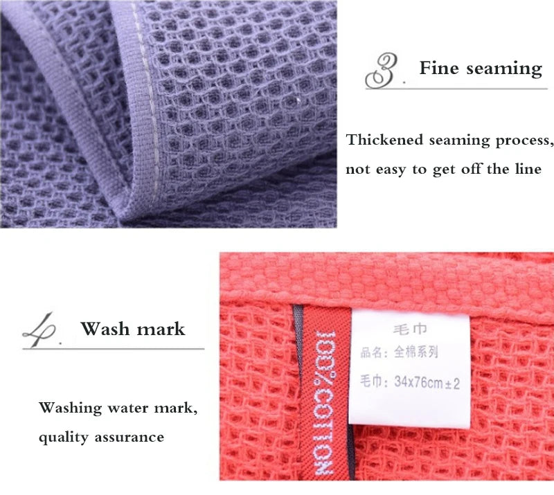 Honeycomb Strong Absorbent Cotton Hand Towel