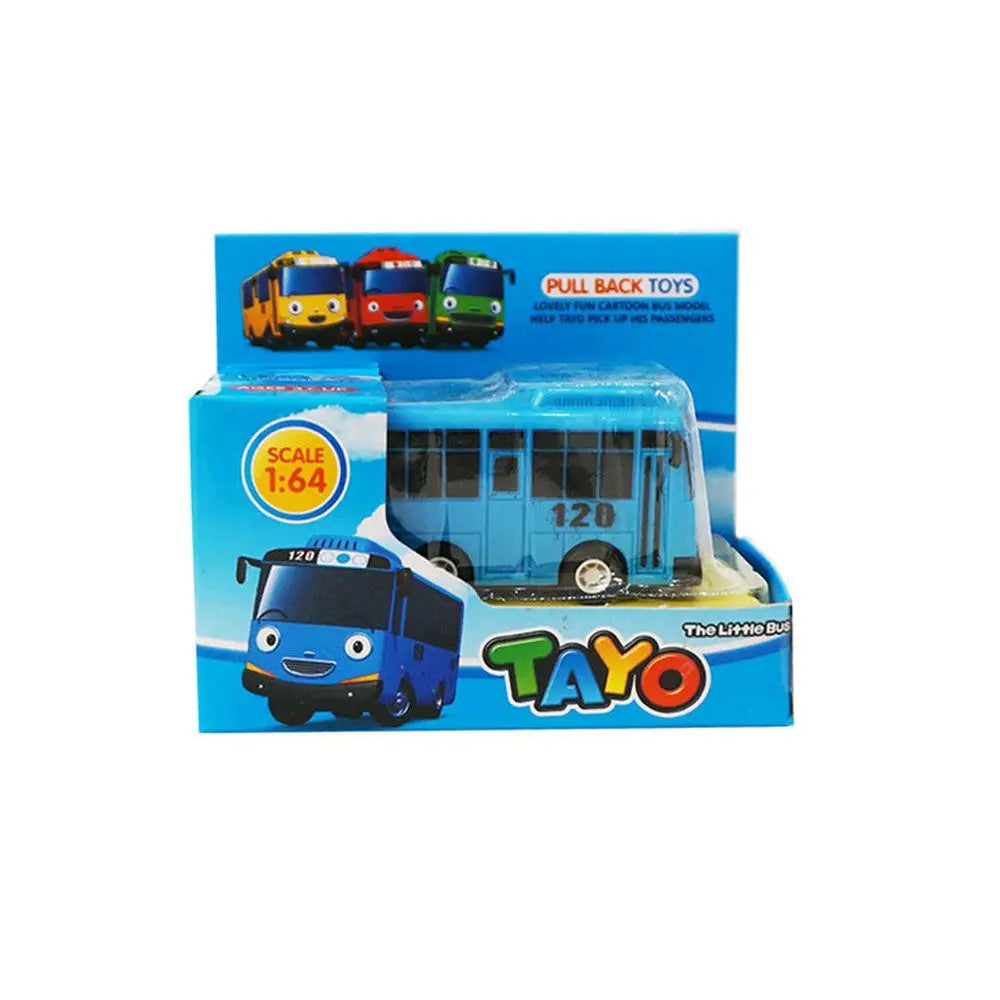 Korean Anime Model Buses Children Educational Toys Cartoon TAYO Bus Car Mini Pull Back Bus Toys Kids Birthday Toy Gifts