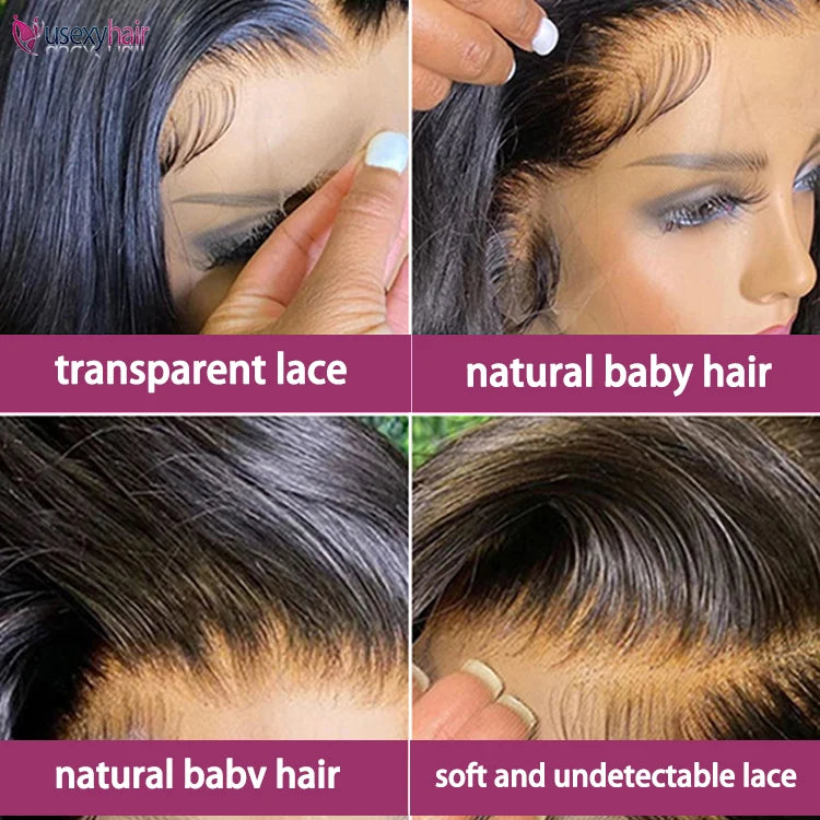 100% Brazilian Human Hair Lace Frontal Wig 13x6