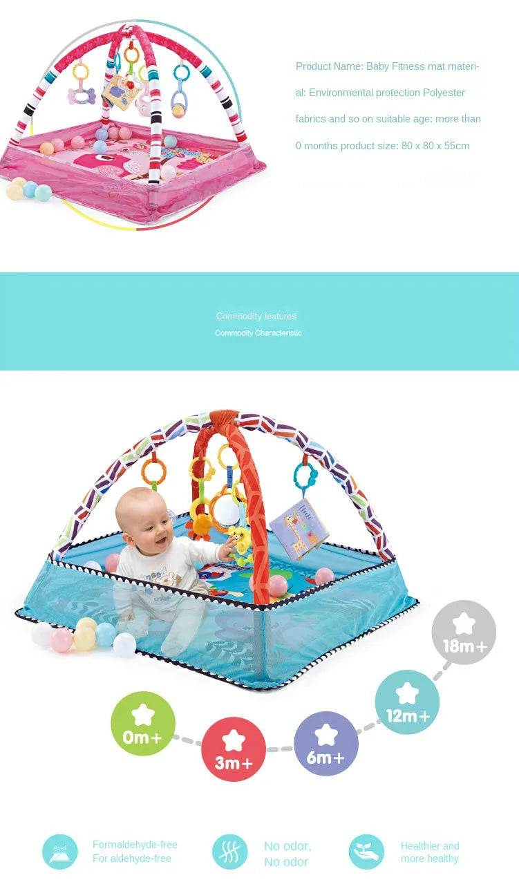 Baby Fitness Frame Crawling Game Blanket