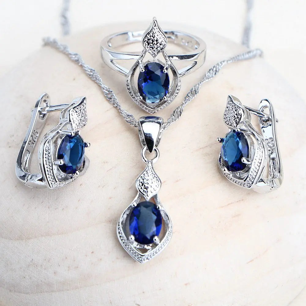 Blue Cubic Zirconia Costume Jewellery
