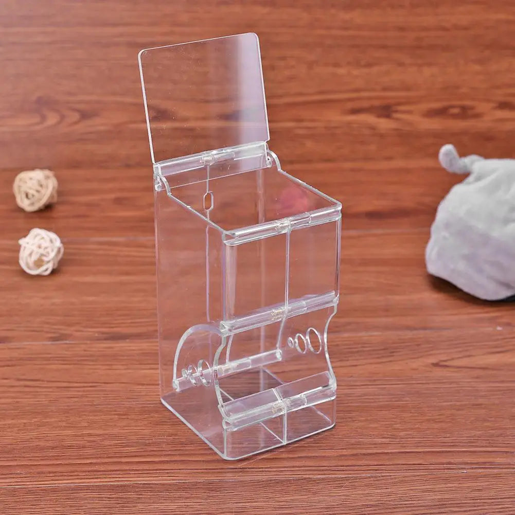 Hamster Rabbit Food Dispenser Feeder Plastic Automatic Hamster & Rabbit Food Dispenser – Clear Plastic Pet Feeder for Guinea Pigs and Small Animalsear Automatic Pet Feeder For Hamster Guinea Pigs Food Bowl Container