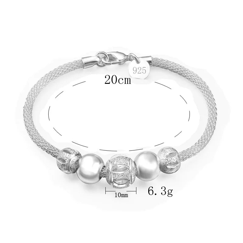 Sterling Silver Beaded Bracelet