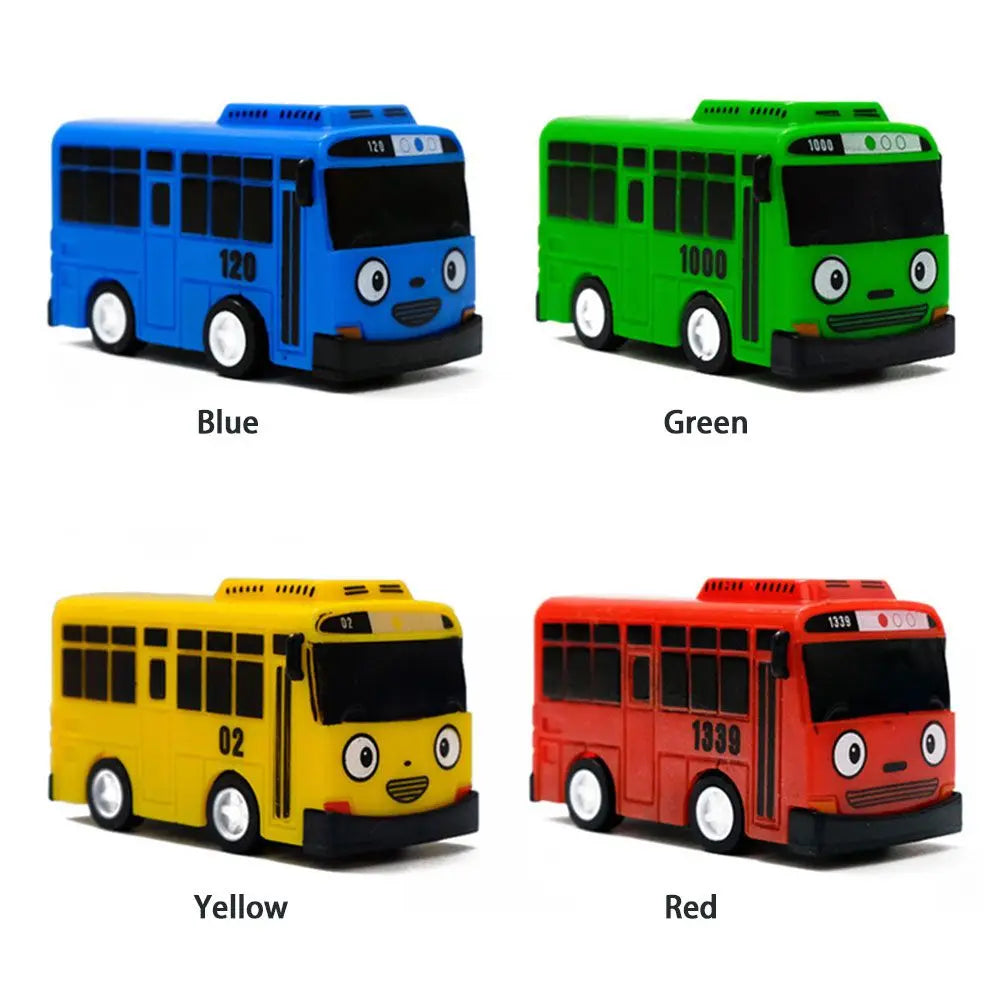 Korean Anime Model Buses Children Educational Toys Cartoon TAYO Bus Car Mini Pull Back Bus Toys Kids Birthday Toy Gifts